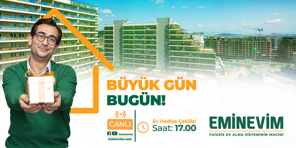 Eminevim’in Ev Ödüllü Büyük Çekilişi Bugün 17.00’de Başlıyor