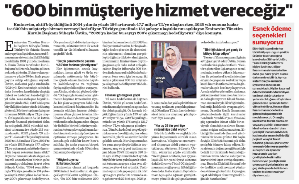600 Bin Müşteriye Hizmet Vereceğiz